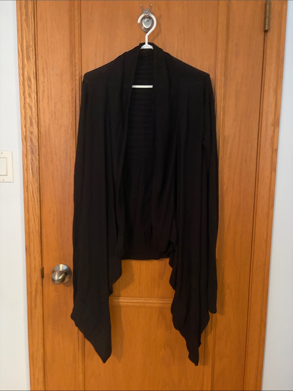 Lululemon black wrapOpen-Front Women's Sweater
